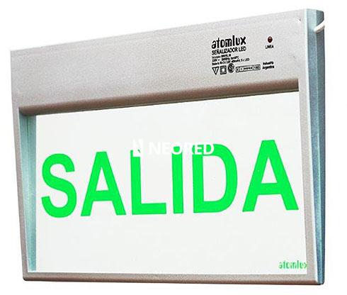 [ATO9905L D/F] Señalizador compacto Iluminado a LED, DOBLE FAZ, enc. Permanente, C/Leyendas Fondo color Verde, Letras en color Blanco
