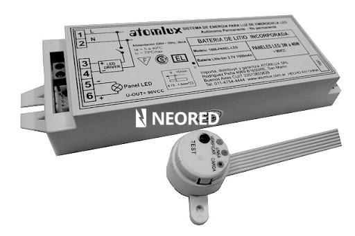 [ATO1610 Panel Led] Sistema Aut. para Paneles Led´s con Driver externo de 3W a 100W    Batería Litio Ion Incorporada (interna) - Encendido permanente / No permanente