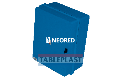 [TAB3911CH] GABINETE CON CHASIS METÁLICO COLOR AZUL - IP65 IK10 DE 380X464X202MM