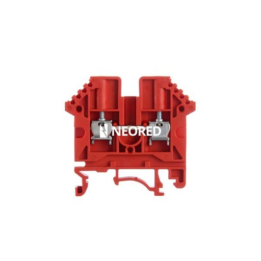 [ZOL060.025] Borne de paso de color rojo para conductor de 2,5mm² BPN-2,5-RO
