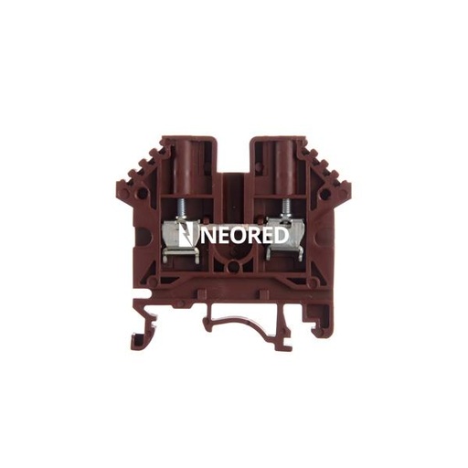 [ZOL060.056] Borne de paso de color marrón para conductor de 4mm² BPN-04-MA