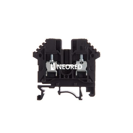 [ZOL060.057] Borne de paso de color negro para conductor de 4mm² BPN-04-NG