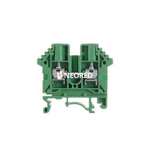 [ZOL060.060] Borne de paso de color verde para conductor de 4mm² BPN-04-VE