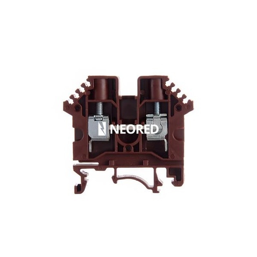 [ZOL060.107] Borne de paso de color marrón para conductor de 6mm² BPN-06-MA