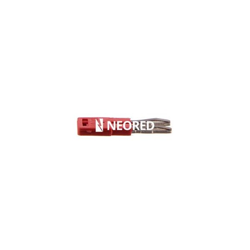 [ZOL131.014] Puente de 2 elementos para borne BKF-2,5 de color rojo JSSB-02-05/BKF-RO
