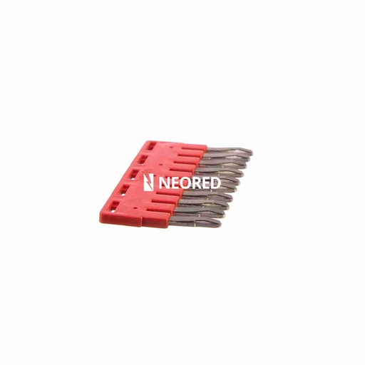 [ZOL131.015] Puente de 10 elementos para borne BKF-2,5 de color rojo JSSB-10-05/BKF-RO