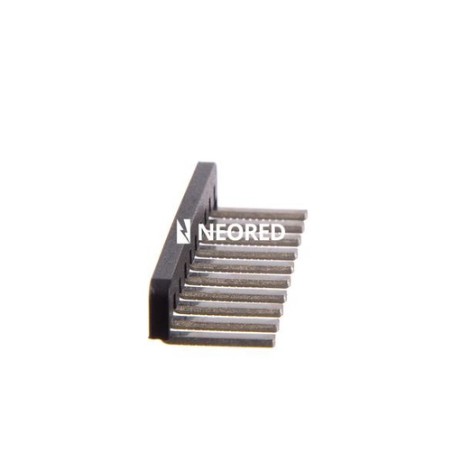 [ZOL131.025] Puente de 10 elementos para borne a sensores paso 6mm. de color negro P-10-06/BKNT-NG