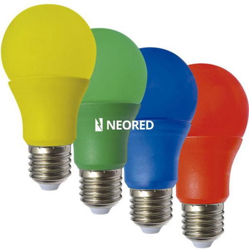 [TBCA60-SMD-5R] LAMPARA A LED BULBO 5W  270º COLOR ROJO