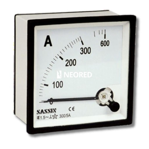 [TBCSE-72/40A] AMPERIMETRO TBCIN ANALOGICO DIRECTO PARA CORRIENTE ALTERNA 40A 72X72