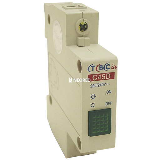 [TBCC45DLRED] PILOTOS MODULARES P/RIEL DIN C/LAMP. DE LED COLOR ROJO