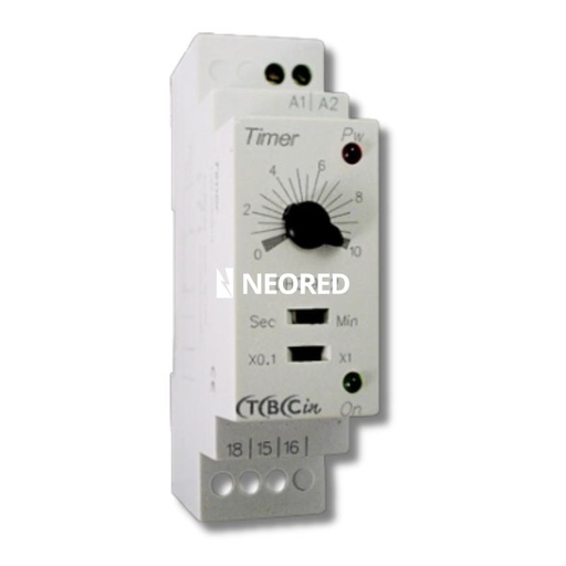 [TBCDHC-T] TEMPORIZADOR ELECTRONICO TBCIN PARA RIEL DIN
