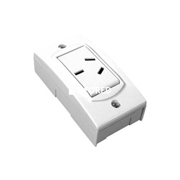 [JEL50405/2] 1 Tomacorriente Bipolar + Tierra  Blanco
