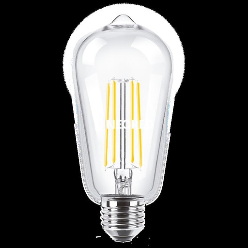 [CORDBFST19-8 WW] BULBO ST19 FILAMENTO MACROLED 8W E27 AC180-265V CALIDO 2700K DIMERIZABLE