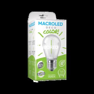 [CORBFS14- 1V] Lampara de filamento 1W Macroled verde