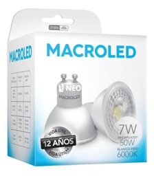 [CORCPS-DP-GU10-22CW] DICRO MACROLED ECO 5W AC185-260V FRIO 6000K 120º