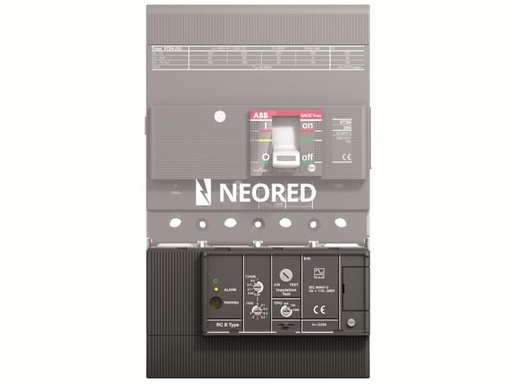 [ABB1SDA067132R1] Relé diferencial tipo B temporizado interruptor XT3 tetrapolar, montaje bajo interruptor