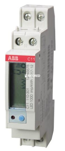 [ABB2CMA103572R1000] Medidor de energía monofásico 230V, directo 40A - Voltimetro, amperímetro, cofimetro - 1 DO Programable